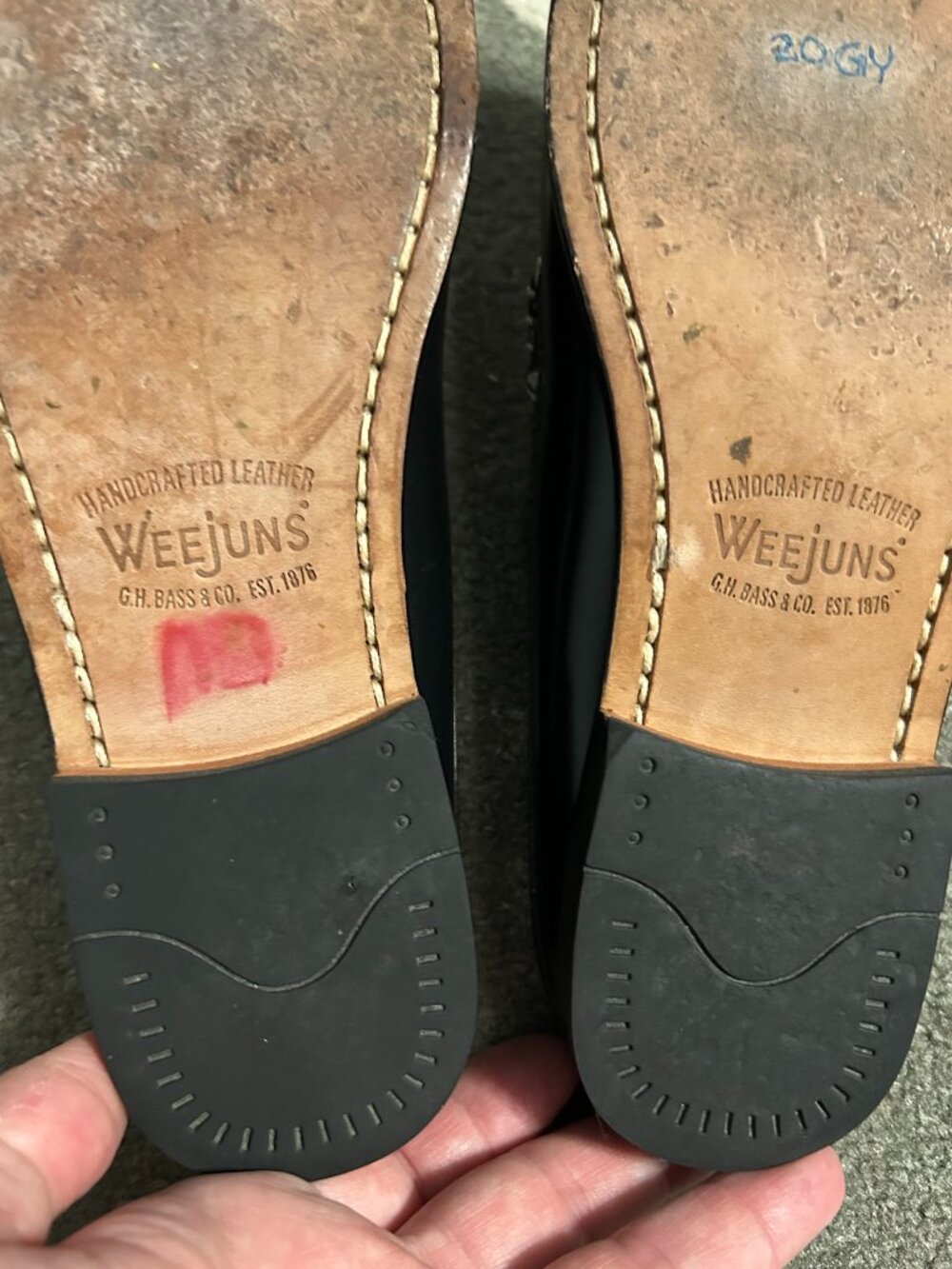 G.H.BASS Leather Weejuns® Wynn Mules Tuxedo Preppy *READ DESCRIPTION Women's 6.5 - Picture 14 of 16